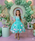 Vestido Verde Tiffany para Meninas com Design Delicado e Confortável