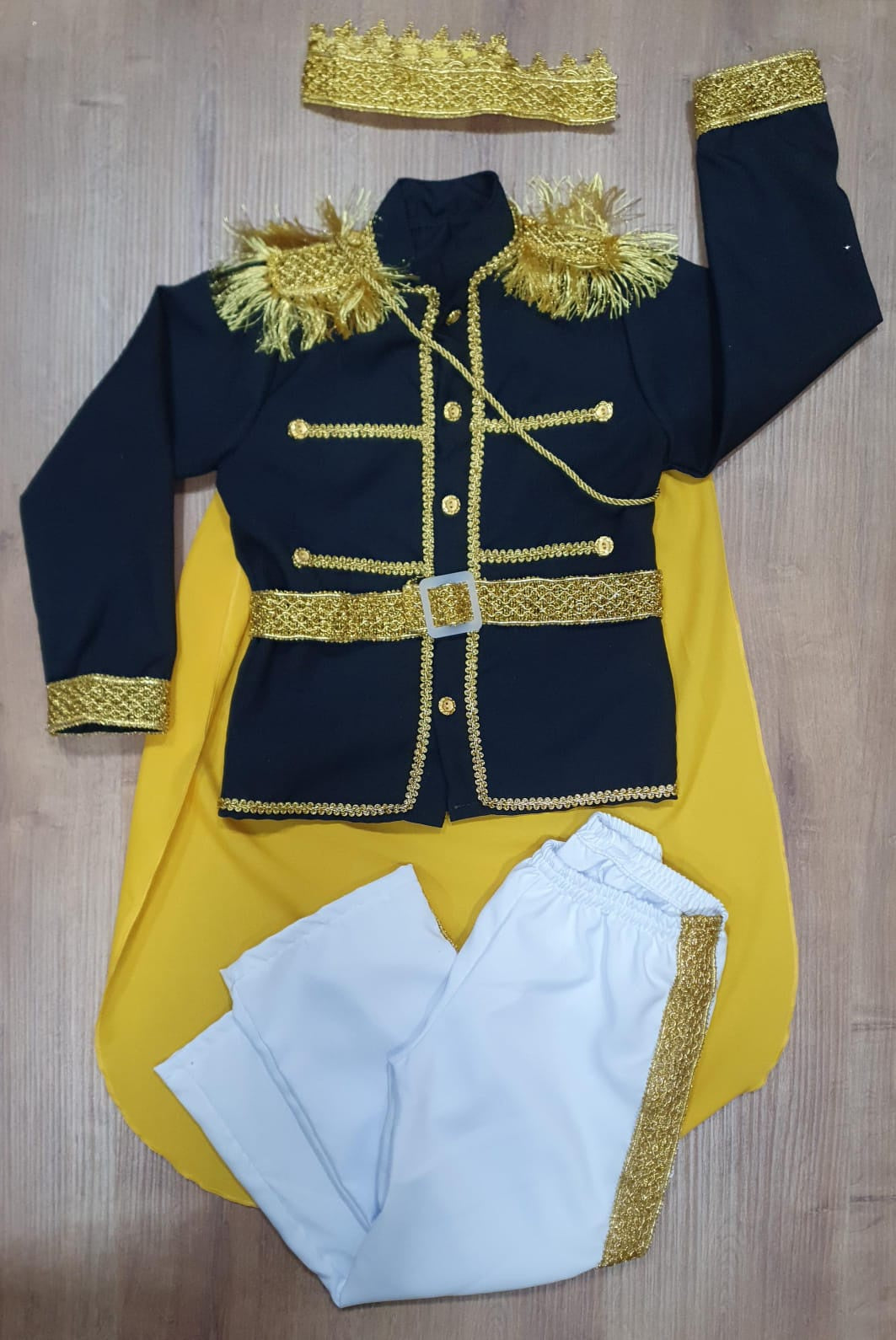 Fantasia de Príncipe Azul Marinho Luxo para Festas Infantis