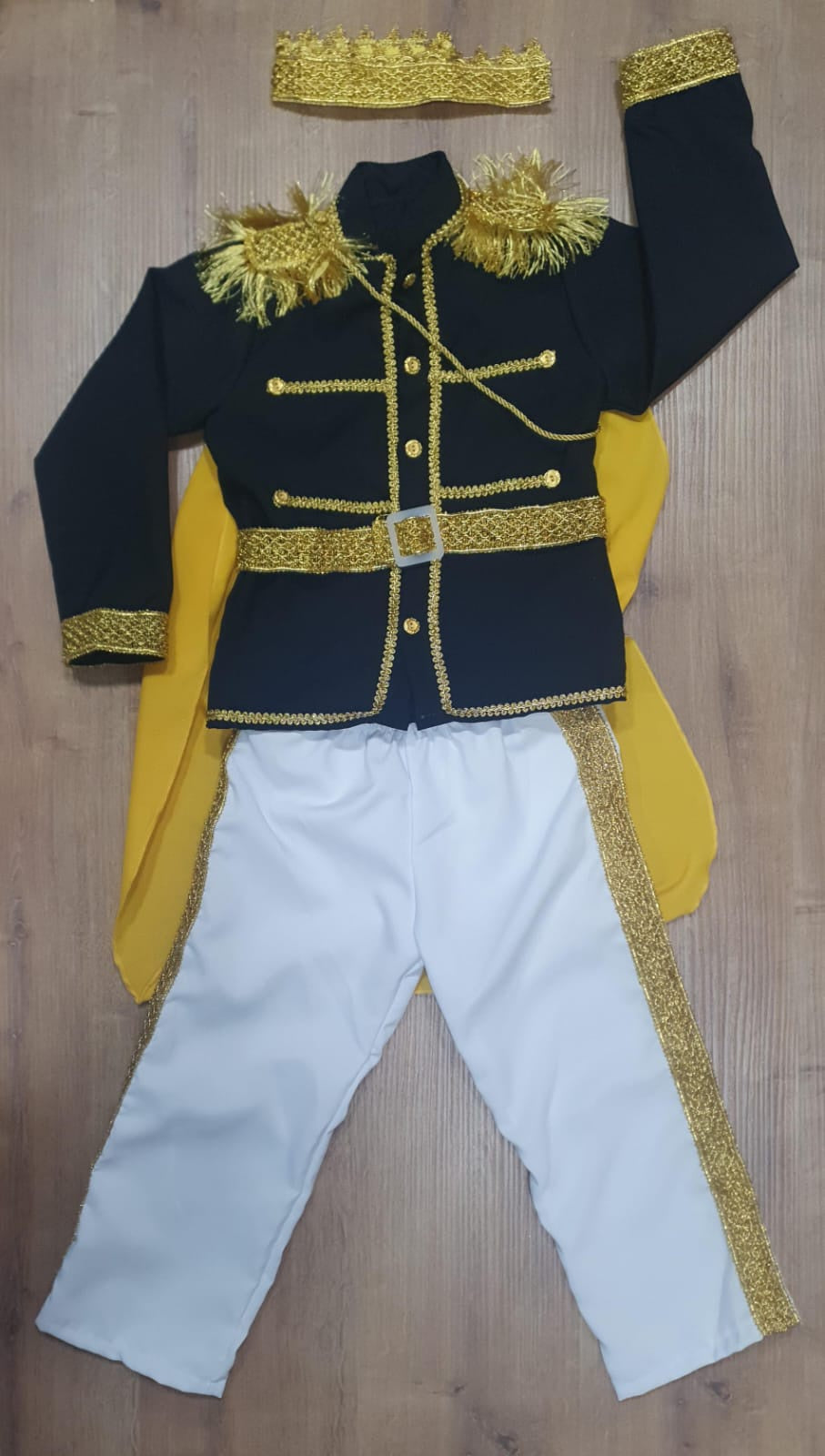 Fantasia de Príncipe Azul Marinho Luxo para Festas Infantis
