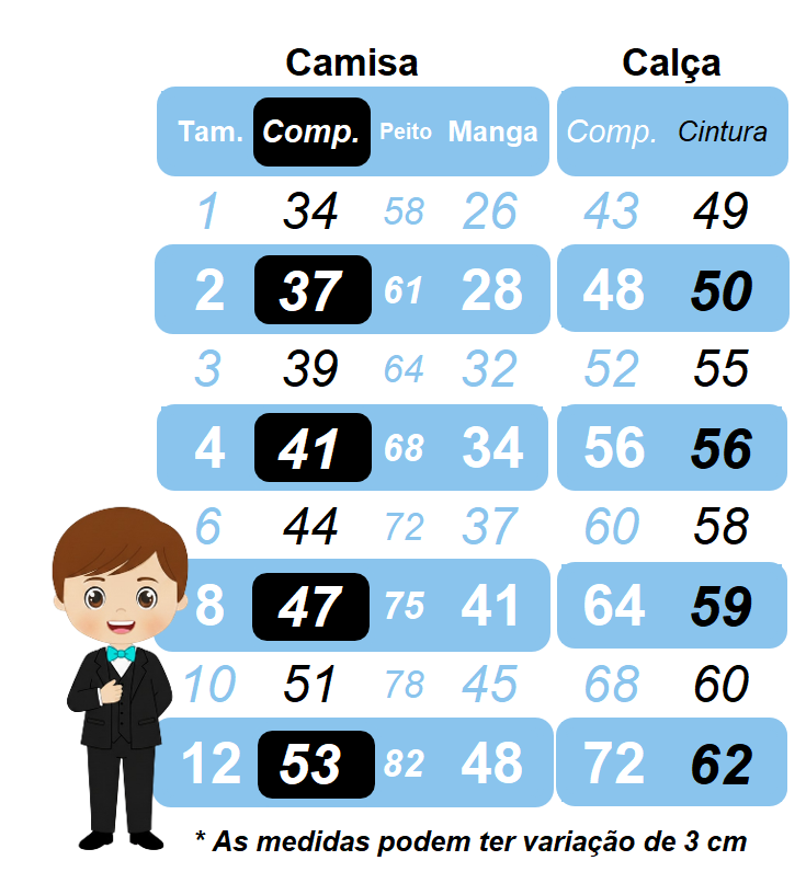 Conjunto Social Luxo Camisa Branca Calça e Suspensório Azul Claro