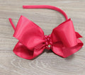 Tiara Infantil Vermelha Com Pérolas e Strass Luxo