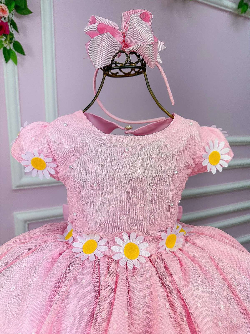 Vestido Jardim Encantado com Forro de Algodão e Poliester