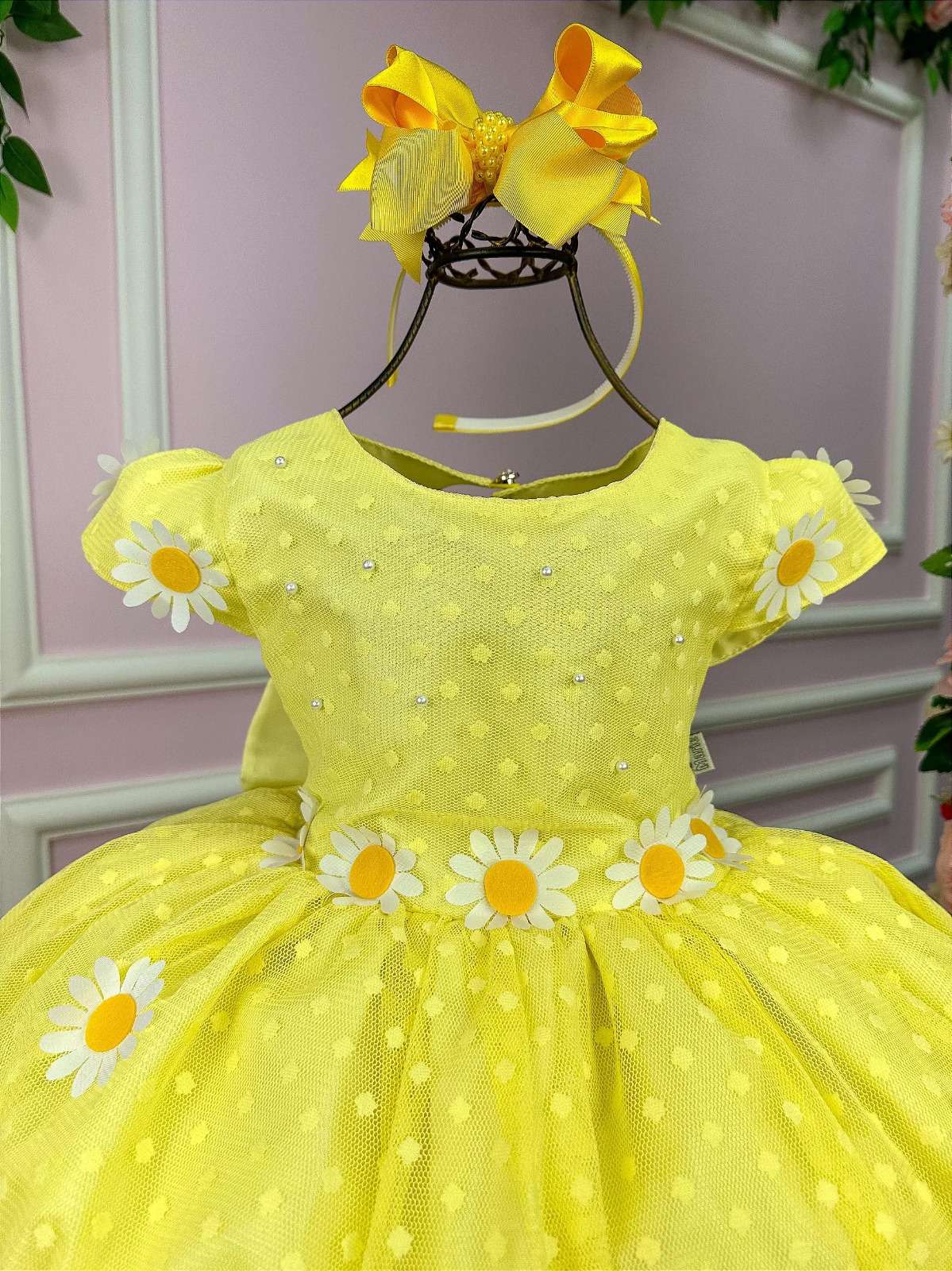 Vestido Jardim Encantado com Forro de Algodão e Poliester
