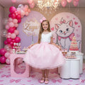 Vestido Infantil Rosa Bebê em Tule com Pérolas e Mangas de Tule
