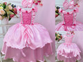 Fantasia Infantil Rosa com Estampa de Princesas Bela Adormecida e Aurora