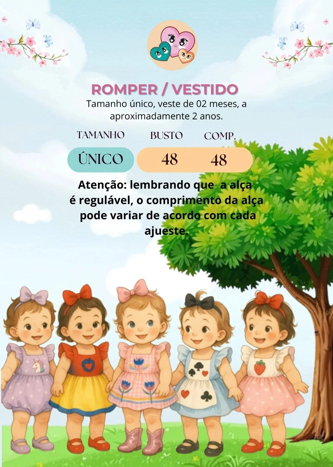 Vestido Temático Moranguinho Vermelho com Branco para Meninas de 3 Meses a 2 Anos