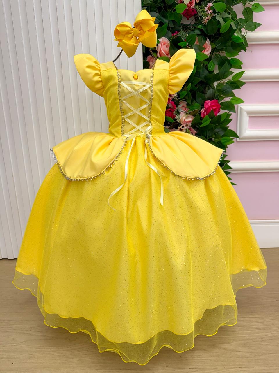 Vestido Longo Encantador Mini Miss A Bela e a Fera