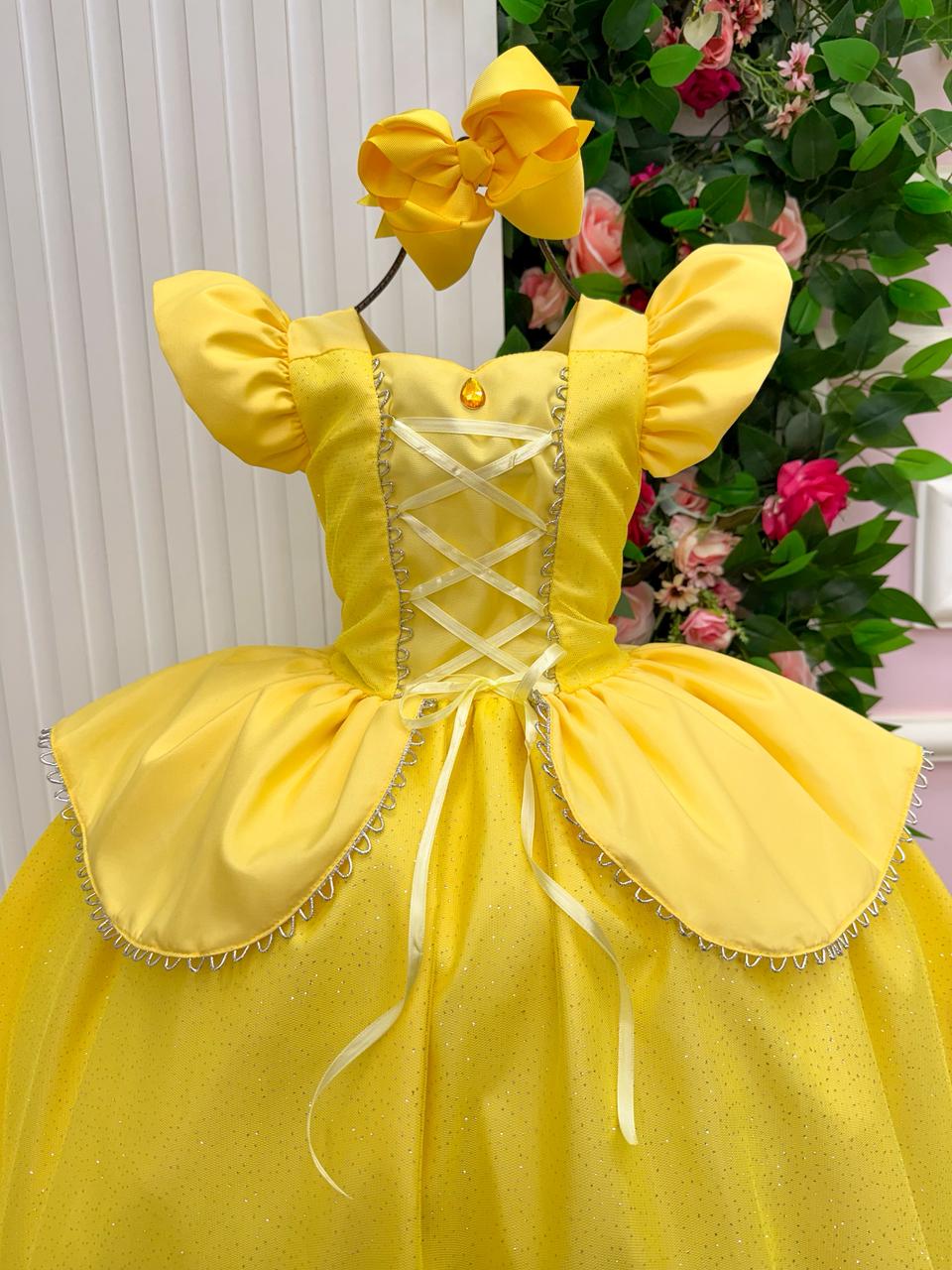 Vestido Longo Encantador Mini Miss A Bela e a Fera