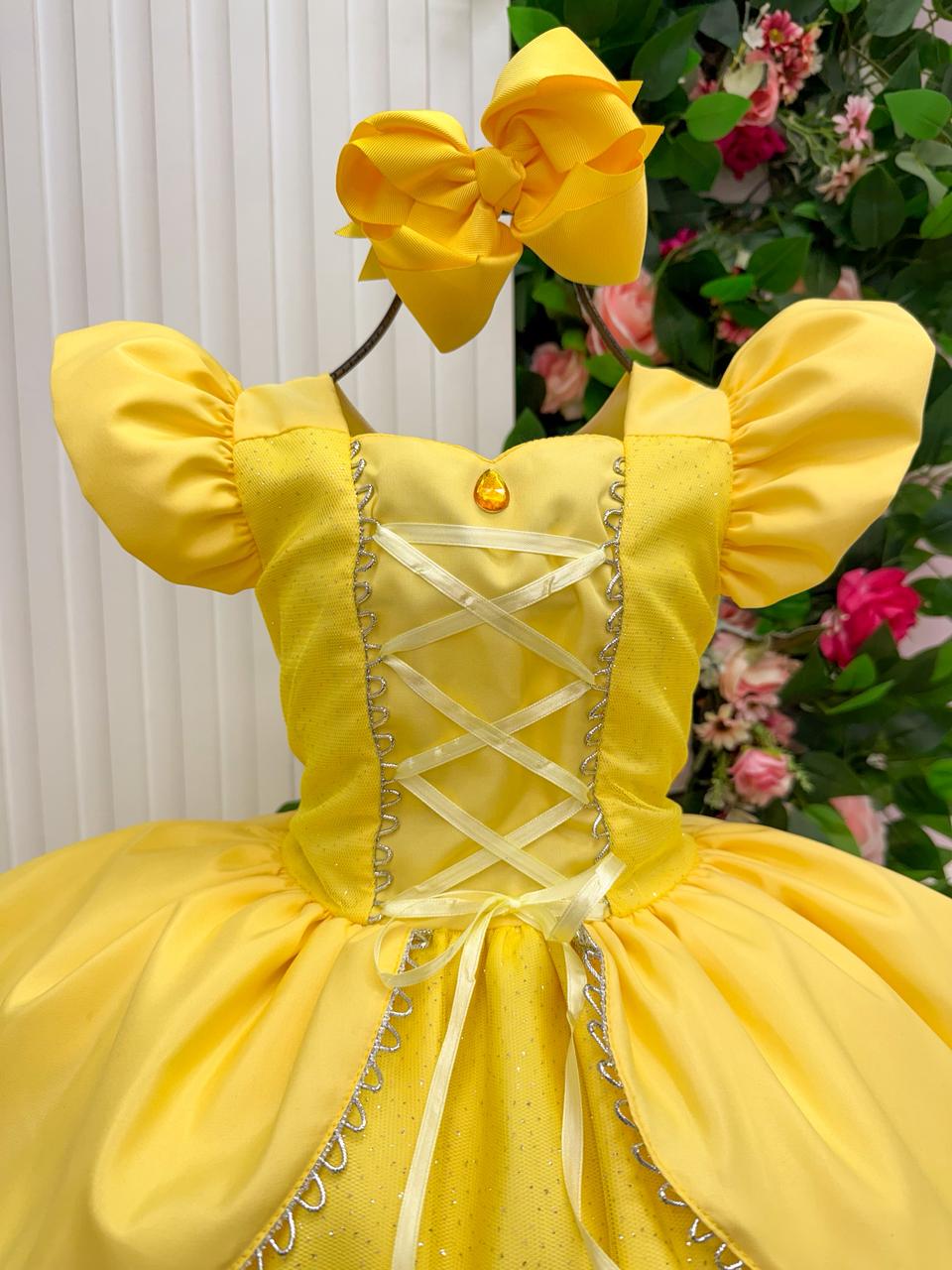 Vestido Longo Encantador Mini Miss A Bela e a Fera