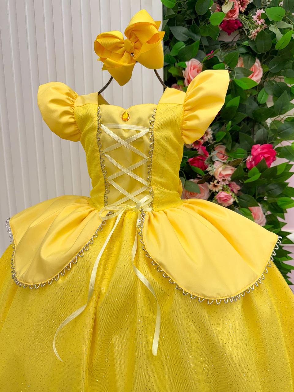 Vestido Longo Encantador Mini Miss A Bela e a Fera